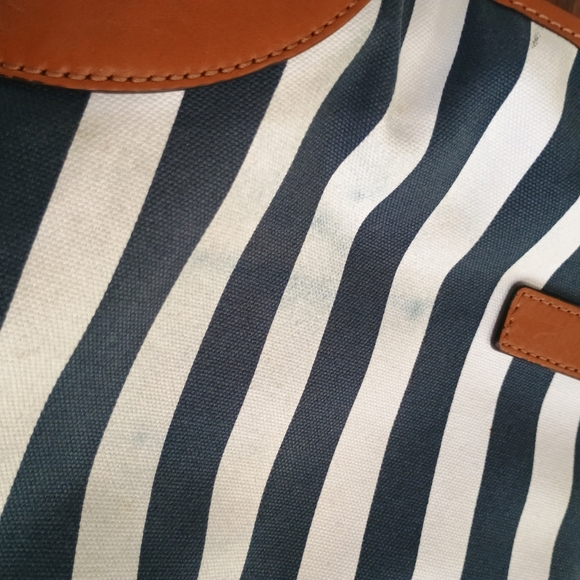 Michael Kors Striped Navy and Tan Women's Bag - Picture 7 of 16